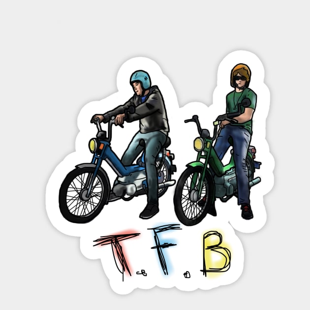 The Frontbottoms Motorcycle Club 2 Sticker by tan-trundell